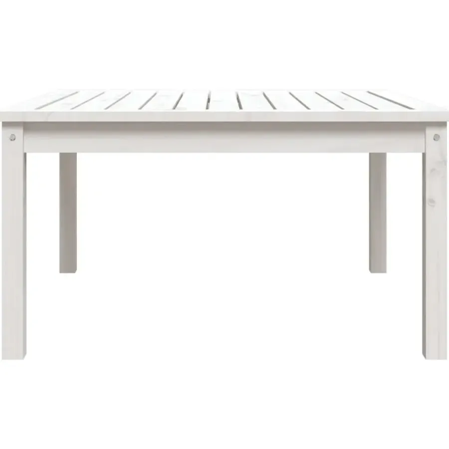 vidaXL - Loungetafel - Wit - Massief grenenhout - 82,5x82,5x45 cm