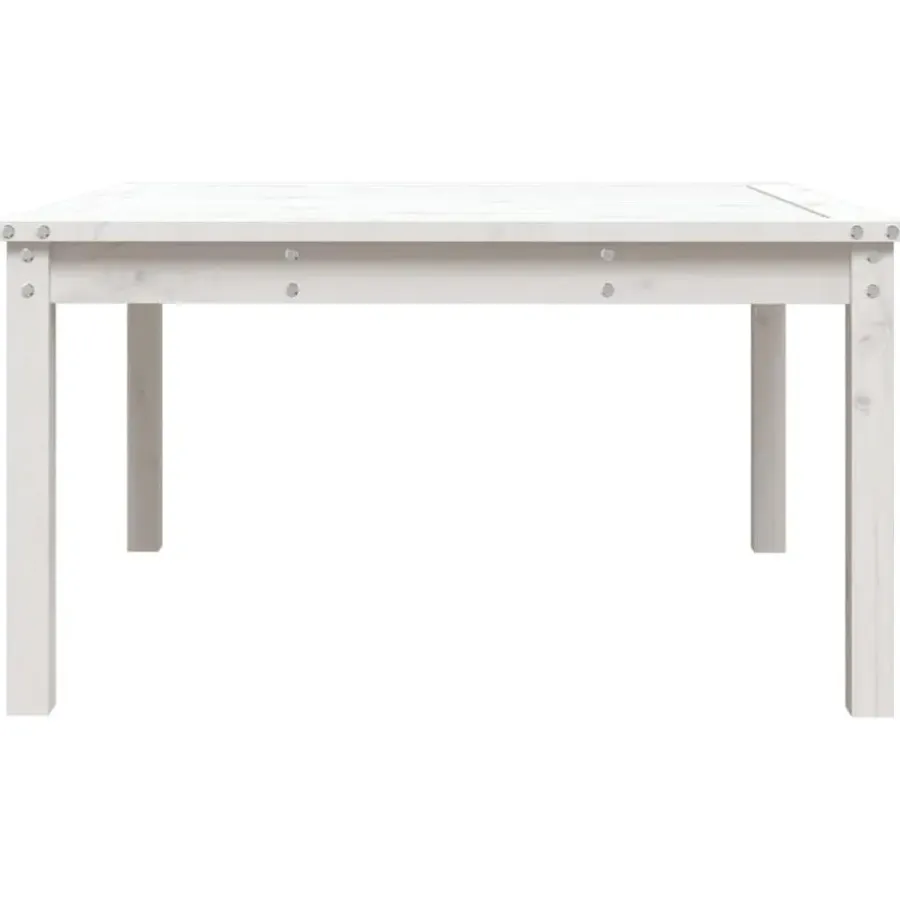 vidaXL - Loungetafel - Wit - Massief grenenhout - 82,5x82,5x45 cm