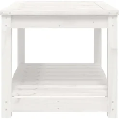 vidaXL - Loungetafel met opbergruimte - Wit - Grenenhout - 82,5x50,5x45 cm