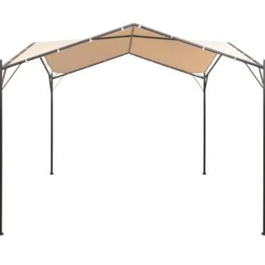Terrasoverkappingen-vidaXL - Luifel - Beige - Stof - 4 x 4 m