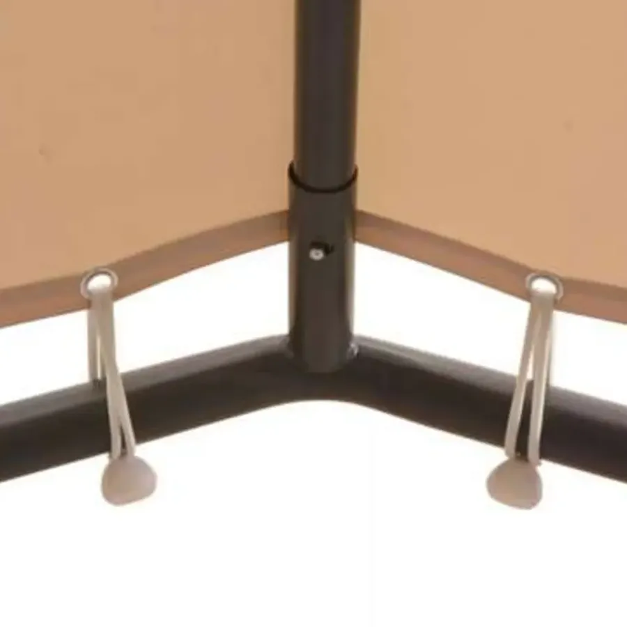 Terrasoverkappingen-vidaXL - Luifel - Beige - Stof - 4 x 4 m