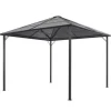 Terrasoverkappingen-vidaXL - Luifel - Zwart - Stof - 3 x 3 m