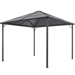 Terrasoverkappingen-vidaXL - Luifel - Zwart - Stof - 3 x 3 m