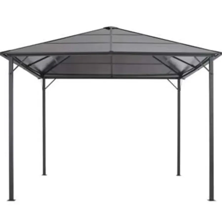Terrasoverkappingen-vidaXL - Luifel - Zwart - Stof - 3 x 3 m