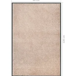 Deurmatten-vidaXL - Mat - Beige - Polypropyleen - 80 x 120 cm