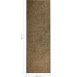 Deurmatten-vidaXL - Mat - Bruin - Stof - 60 x 180 cm