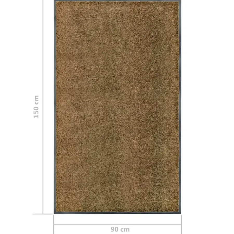 vidaXL - Mat - Bruin - Stof - 90 x 150 cm