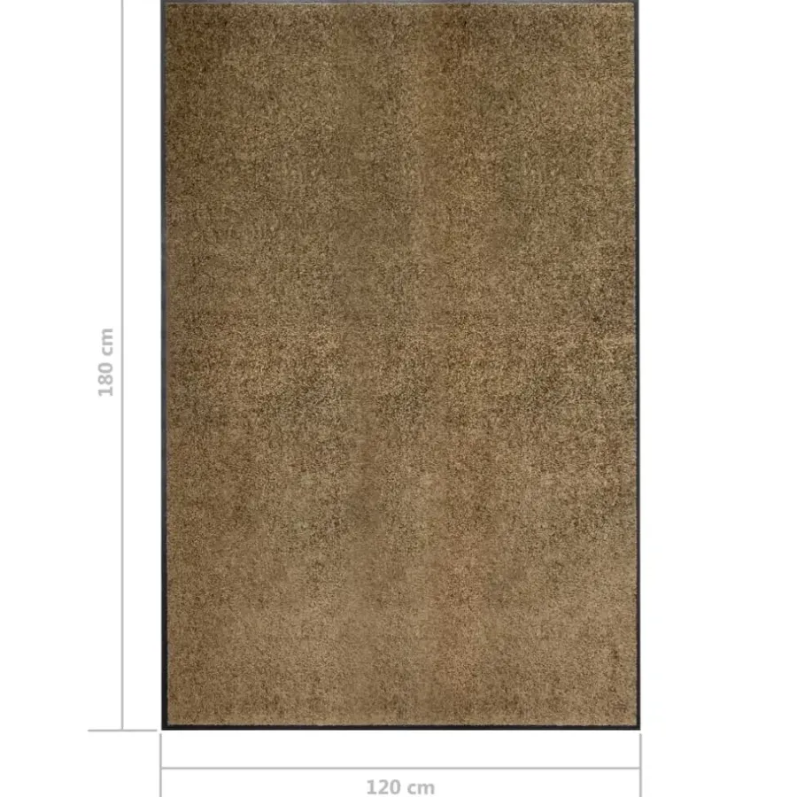 Deurmatten-vidaXL - Mat - Bruin - Stof - 120 x 180 cm