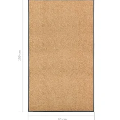 vidaXL - Mat - Crème - Stof - 90 x 150 cm