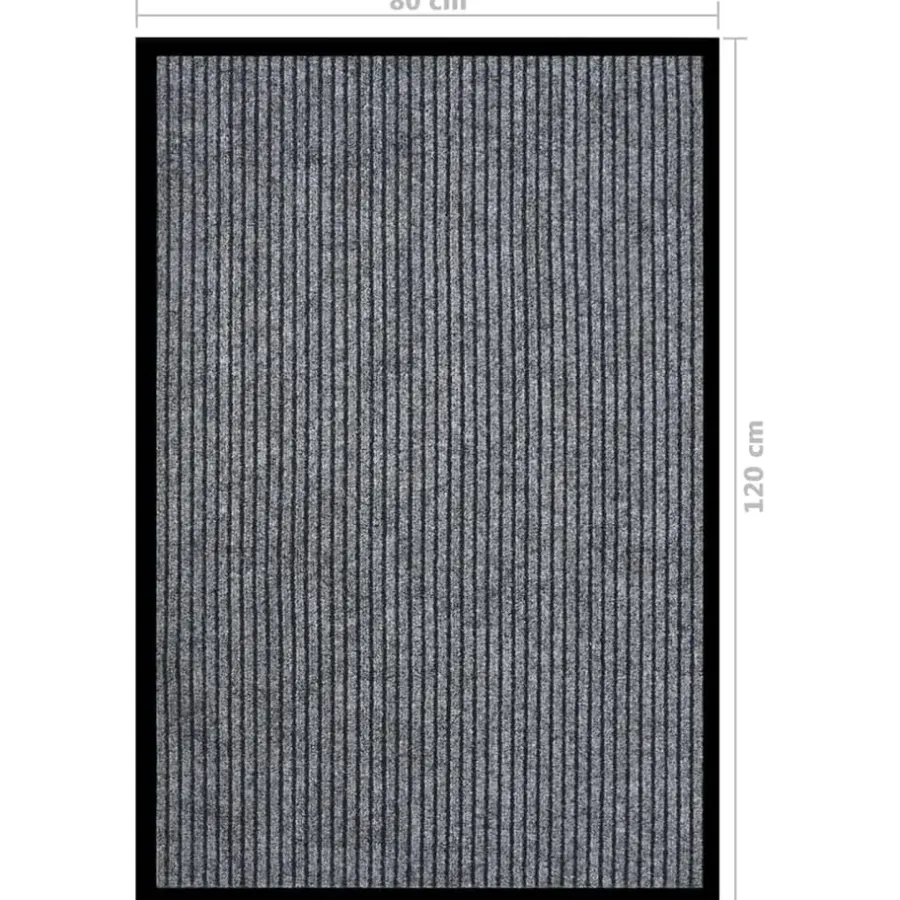 Deurmatten-vidaXL - Mat - Grijs - Polypropyleen - 80 x 120 cm