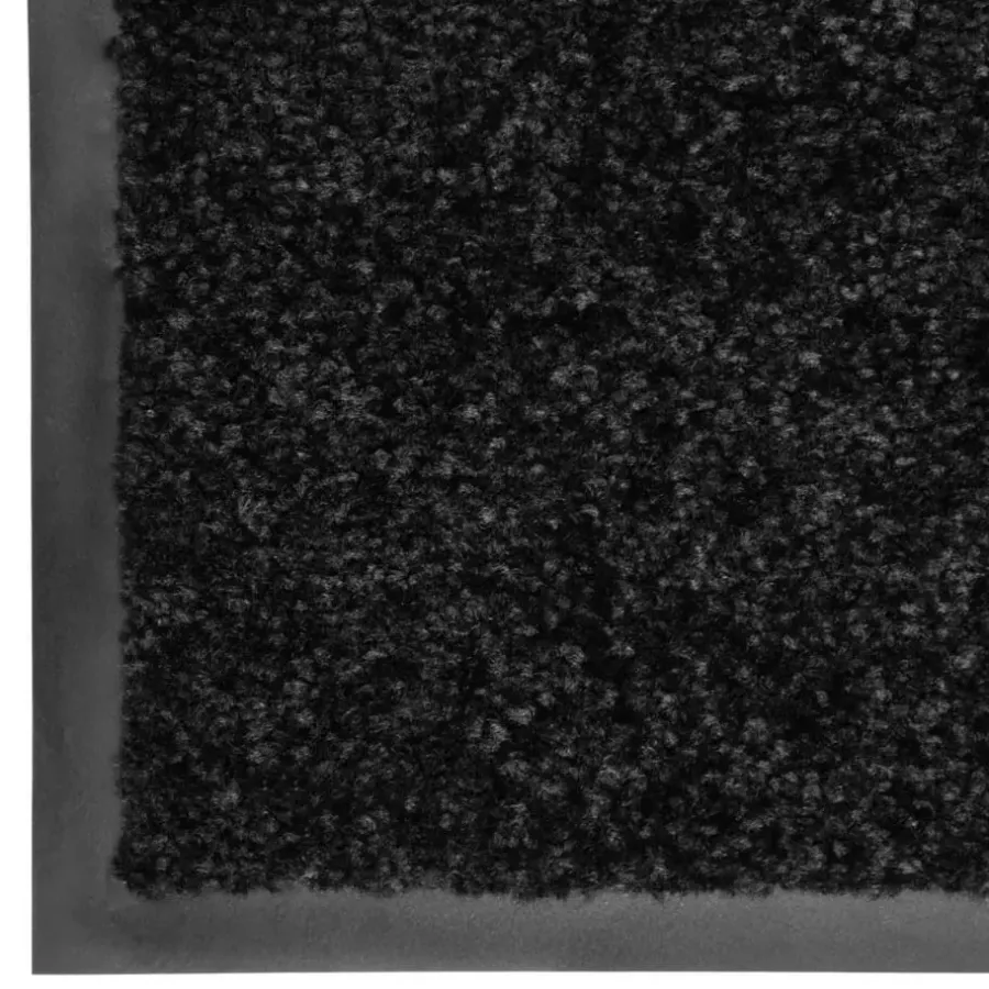 vidaXL - Mat - Zwart - Stof - 60 x 90 cm