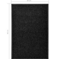 vidaXL - Mat - Zwart - Stof - 60 x 90 cm