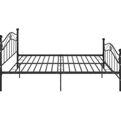 vidaXL - Meatlen bed frame - Zwart - Metaal - 140x200 cm