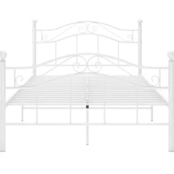 2-Persoons Bedden-vidaXL - Metalen bed frame - Wit - 120x200 cm