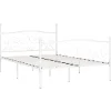 Twijfelaars-vidaXL - Metalen bed frame met hoofd- en voeteneinde - Wit - 120x200 cm