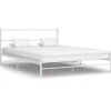 2-Persoons Bedden-vidaXL - Metalen bed frame - Wit - 140 x 200 cm