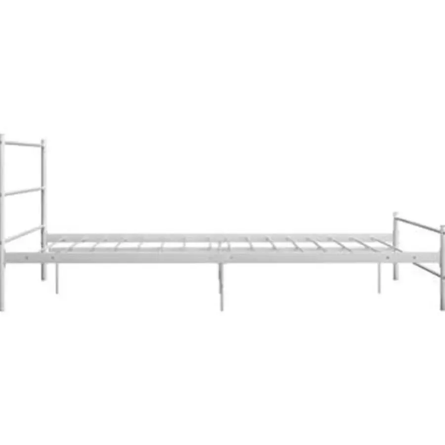 2-Persoons Bedden-vidaXL - Metalen bed frame - Wit - 140 x 200 cm