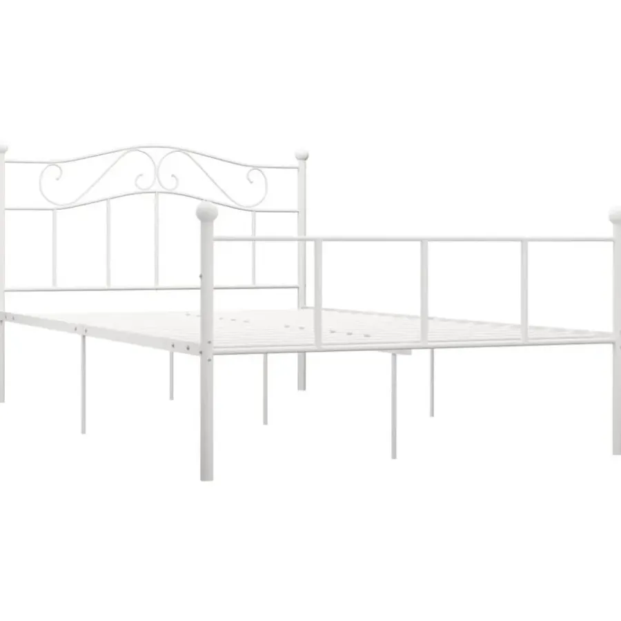 vidaXL - Metalen bed frame - Wit - 140x200 cm