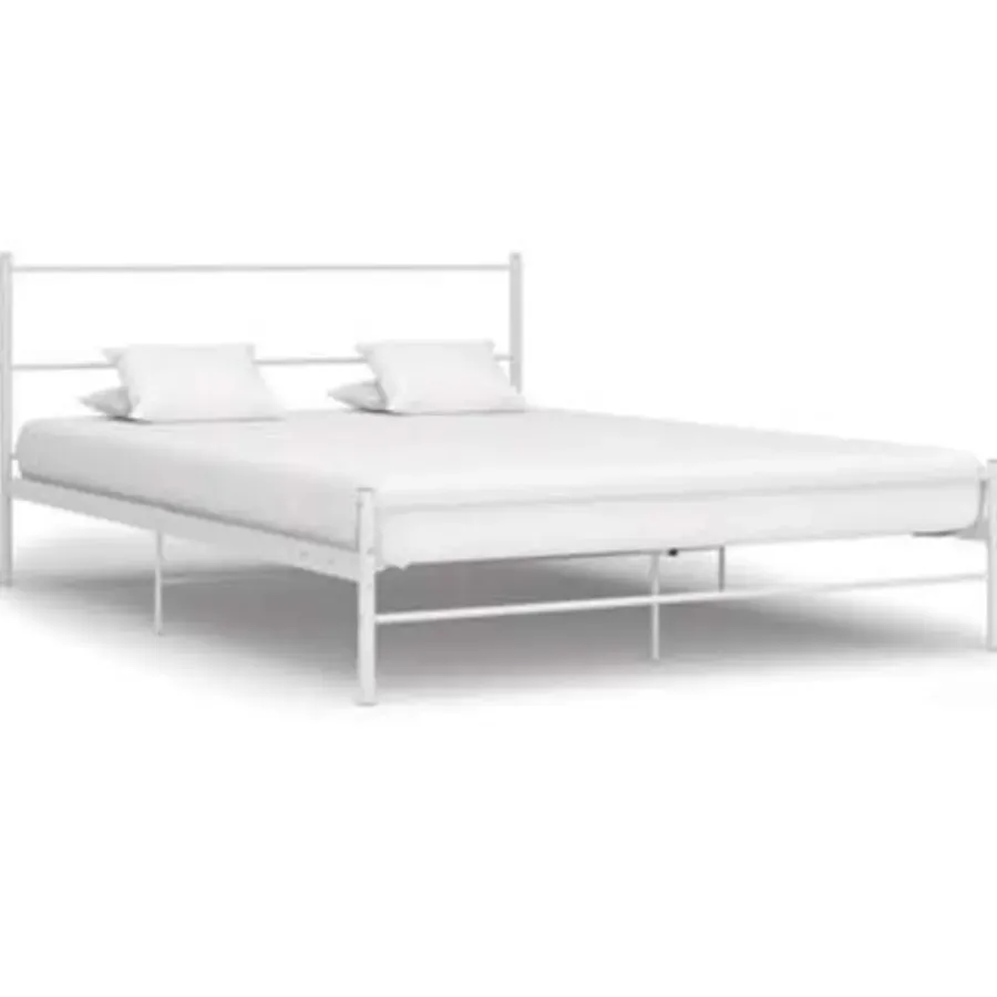 vidaXL - Metalen bed frame - Wit - 120x200 cm