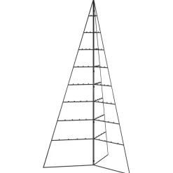 Kerstdecoratie-vidaXL - Metalen Kerstboom - Zwart - 180 cm