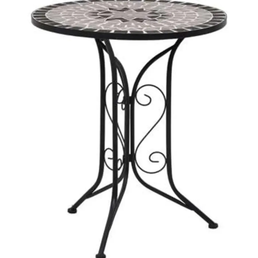 Bistro- & Balkonsets-vidaXL - Mozaïek Bistroset - Grijs - Keramiek