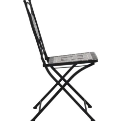 Bistro- & Balkonsets-vidaXL - Mozaïek Bistroset - Grijs - Keramiek