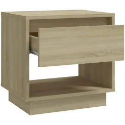 Nachtkastjes|Nachtkastjes-vidaXL - Nachtkastje - Beige - Bewerkt hout