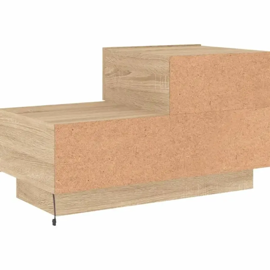 vidaXL - Nachtkastje - Bruin - Bewerkt hout