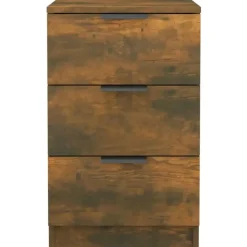 Nachtkastjes|Nachtkastjes-vidaXL - Nachtkastje - Bruin - Bewerkt hout - 2 stuks