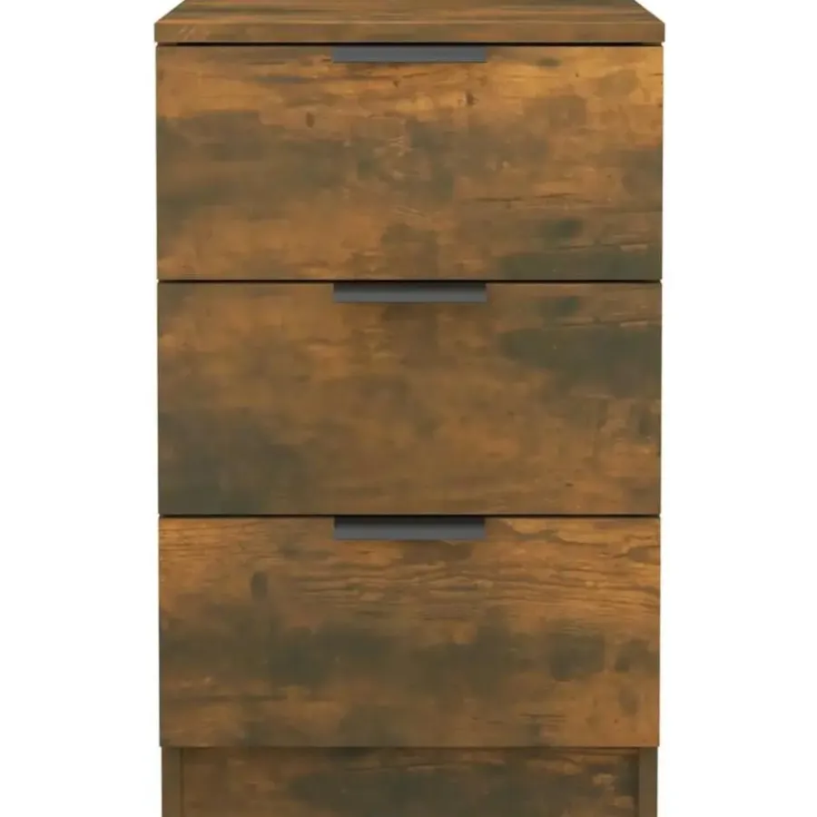 Nachtkastjes|Nachtkastjes-vidaXL - Nachtkastje - Bruin - Bewerkt hout - 2 stuks