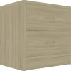 Nachtkastjes|Nachtkastjes-vidaXL - Nachtkastje - Bruin - Bewerkt hout