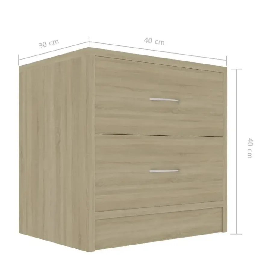 Nachtkastjes|Nachtkastjes-vidaXL - Nachtkastje - Bruin - Bewerkt hout