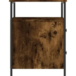 Nachtkastjes|Nachtkastjes-vidaXL - Nachtkastje - Bruin - Bewerkt hout - 2 stuks