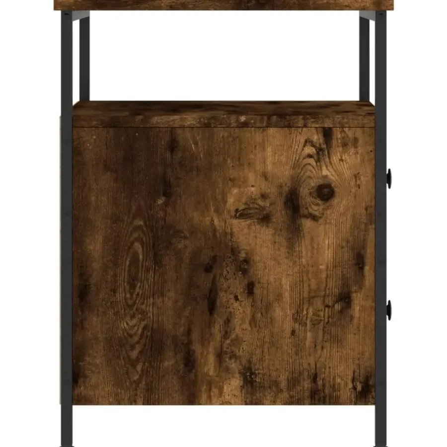 Nachtkastjes|Nachtkastjes-vidaXL - Nachtkastje - Bruin - Bewerkt hout - 2 stuks