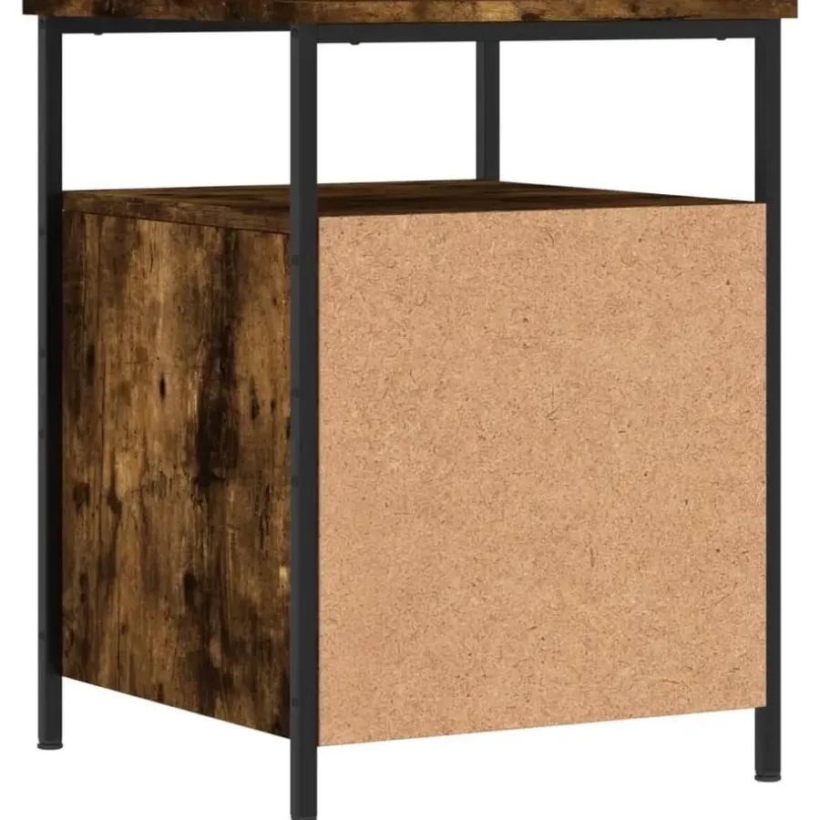 Nachtkastjes|Nachtkastjes-vidaXL - Nachtkastje - Bruin - Bewerkt hout - 2 stuks
