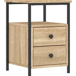 Nachtkastjes|Nachtkastjes-vidaXL - Nachtkastje - Bruin - Bewerkt hout