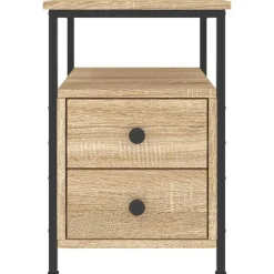 Nachtkastjes|Nachtkastjes-vidaXL - Nachtkastje - Bruin - Bewerkt hout