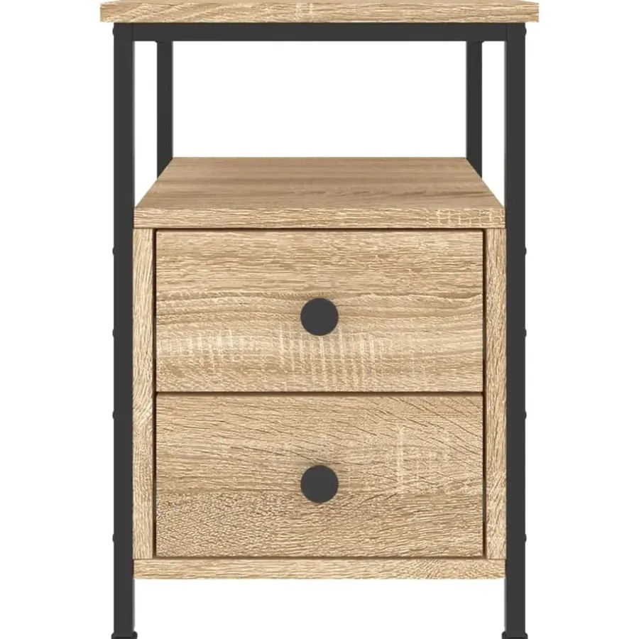 Nachtkastjes|Nachtkastjes-vidaXL - Nachtkastje - Bruin - Bewerkt hout