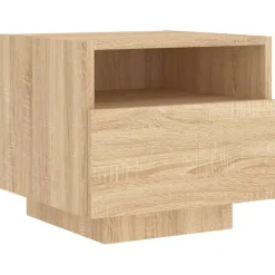 Nachtkastjes|Nachtkastjes-vidaXL - Nachtkastje - Bruin - Bewerkt hout - 2 stuks