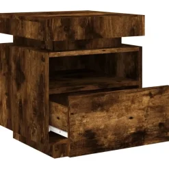 vidaXL - Nachtkastje - Bruin - Bewerkt hout - 2 stuks