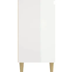 vidaXL - Nachtkastje - Hoogglans wit - Bewerkt hout - 40 x 35 x 70 cm