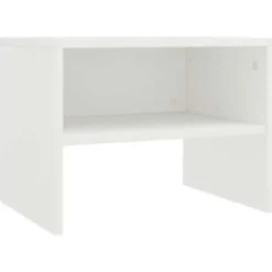 Nachtkastjes|Nachtkastjes-vidaXL - Nachtkastje - Wit - Bewerkt hout - 2 stuks