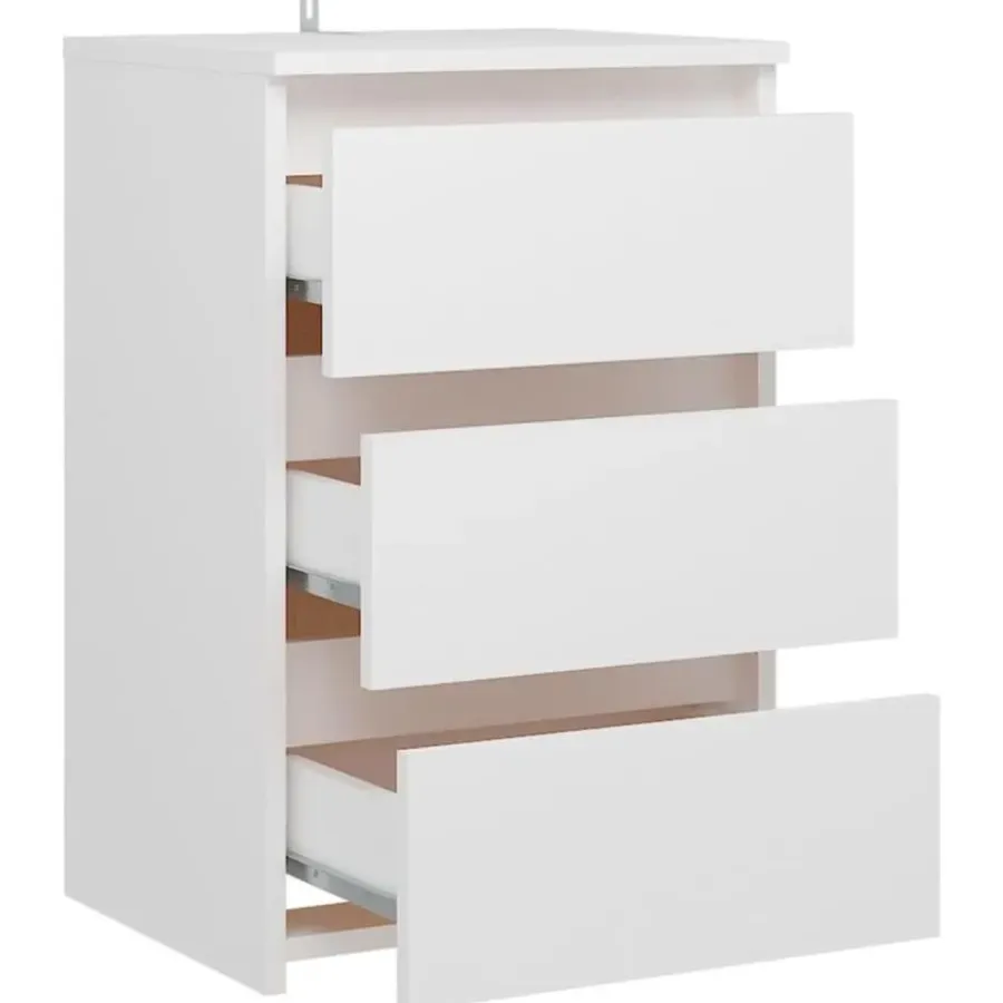 vidaXL - Nachtkastje - Wit - Bewerkt hout - 2 stuks
