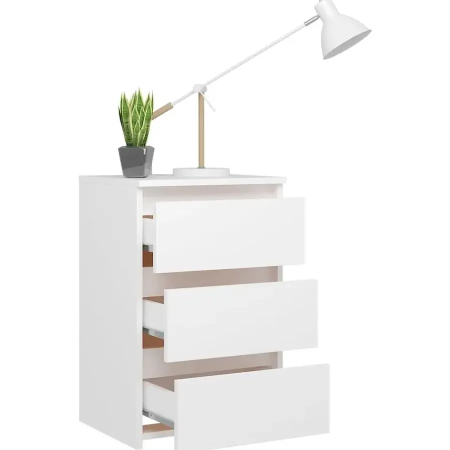 vidaXL - Nachtkastje - Wit - Bewerkt hout - 2 stuks
