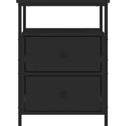 vidaXL - Nachtkastje - Zwart - Bewerkt hout - 2 stuks