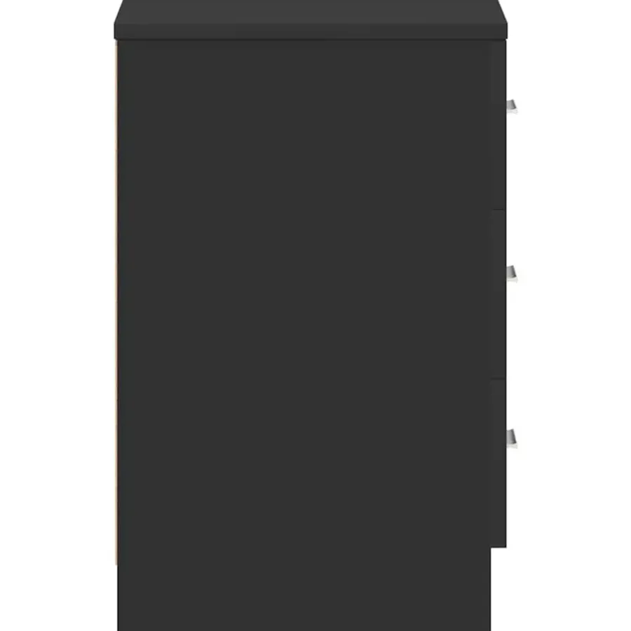 vidaXL - Nachtkastje - Zwart - Bewerkt hout - 2 stuks