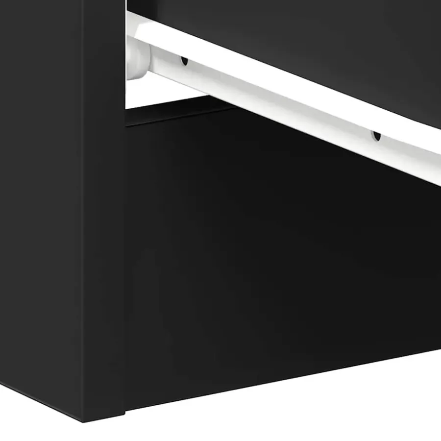 vidaXL - Nachtkastje - Zwart - Bewerkt hout - 2 stuks