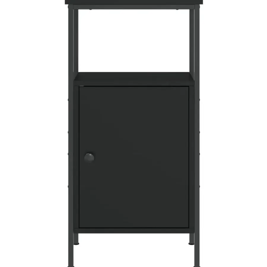 vidaXL - Nachtkastje - Zwart - Bewerkt hout - 2 stuks