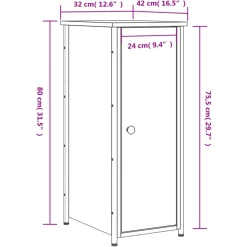 vidaXL - Nachtkastje - Zwart - Bewerkt hout - 2 stuks