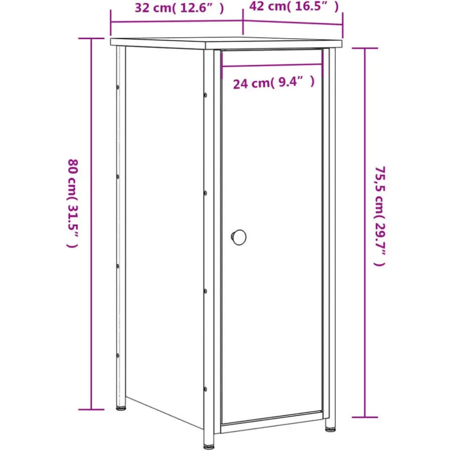 vidaXL - Nachtkastje - Zwart - Bewerkt hout - 2 stuks